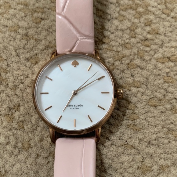 Kate Spade Blush Leather Watch with Gold Accents - Picture 5 of 5
